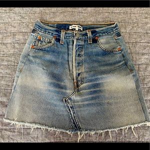 Re/done Levi’s denim miniskirt
